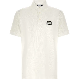 White Cotton Polo Shirt