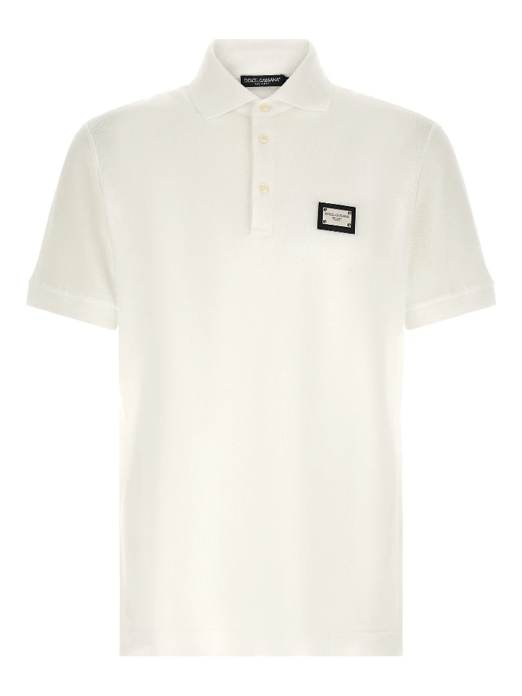 White Cotton Polo Shirt