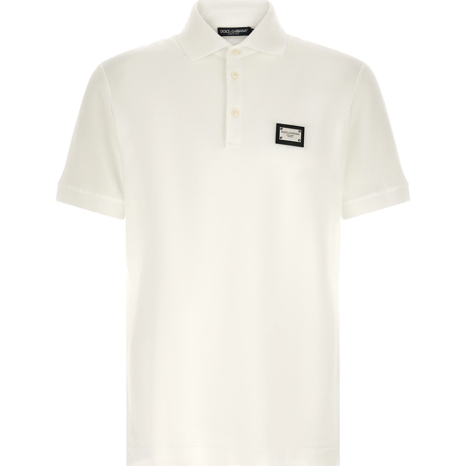 White Cotton Polo Shirt