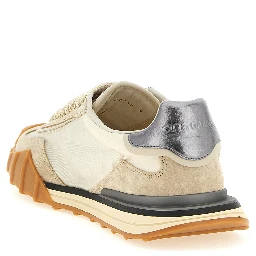 Silver Calfskin Athletic Sneakers