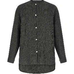 Gray Linen Blouse