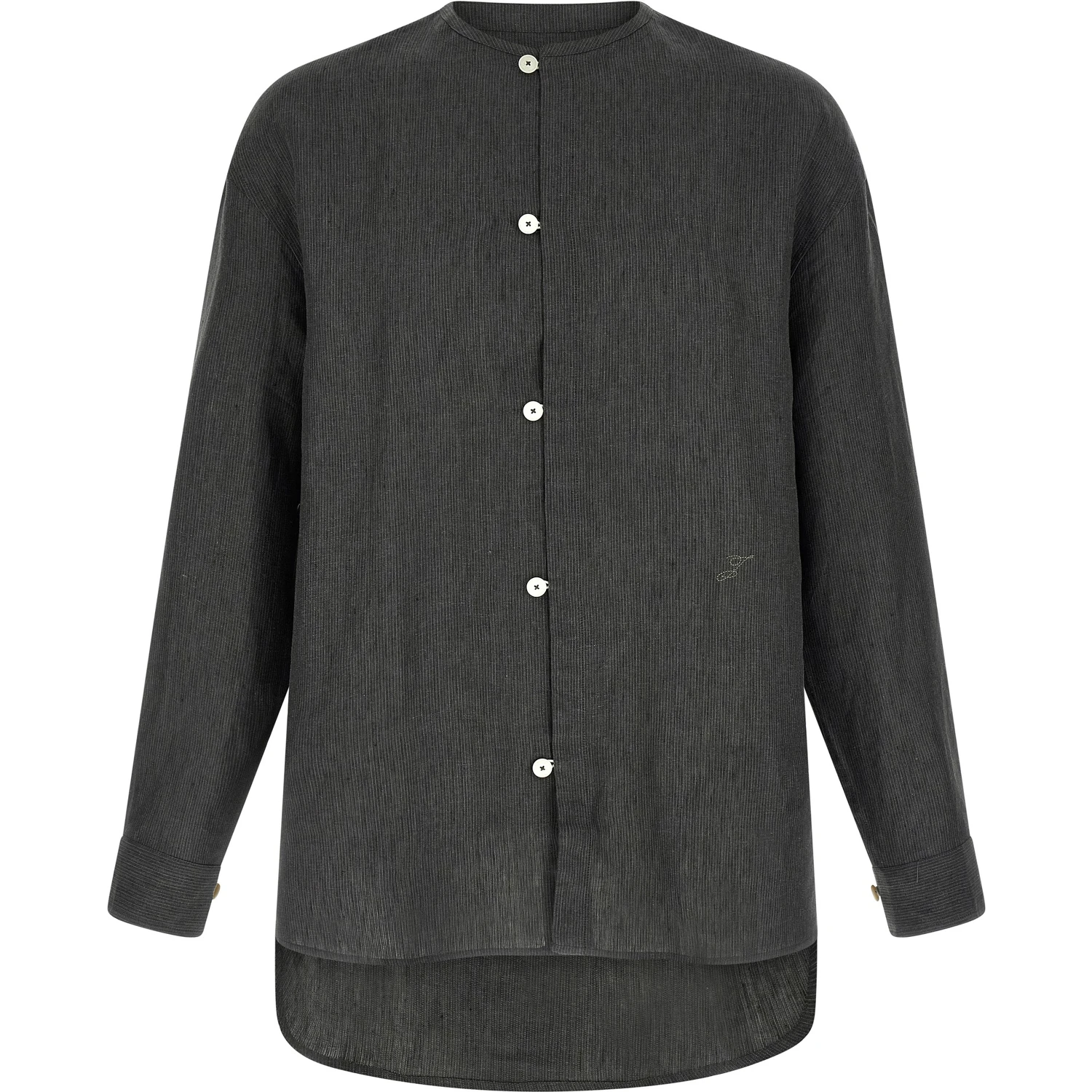 Gray Linen Blouse