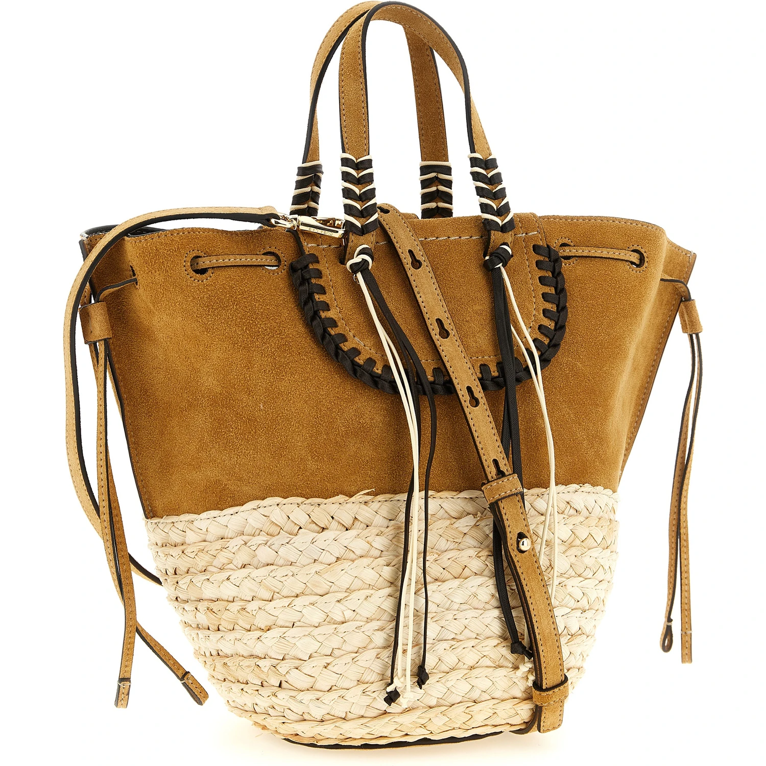 Beige Leather Tote Bag