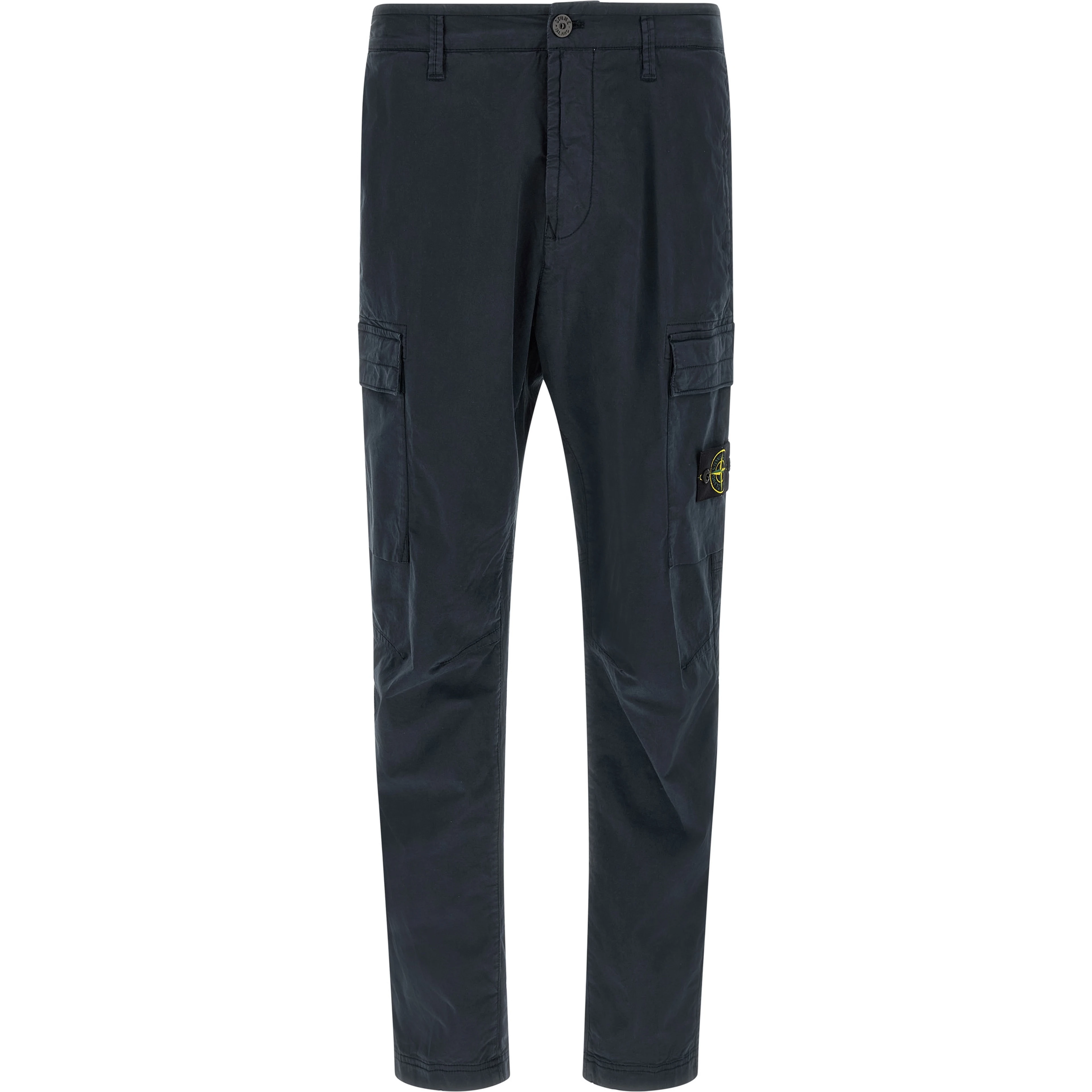 Blue Cotton Cargo Pants
