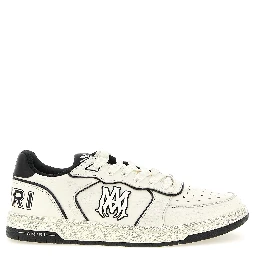 Bicolor Bovine Leather Low Top Sneakers