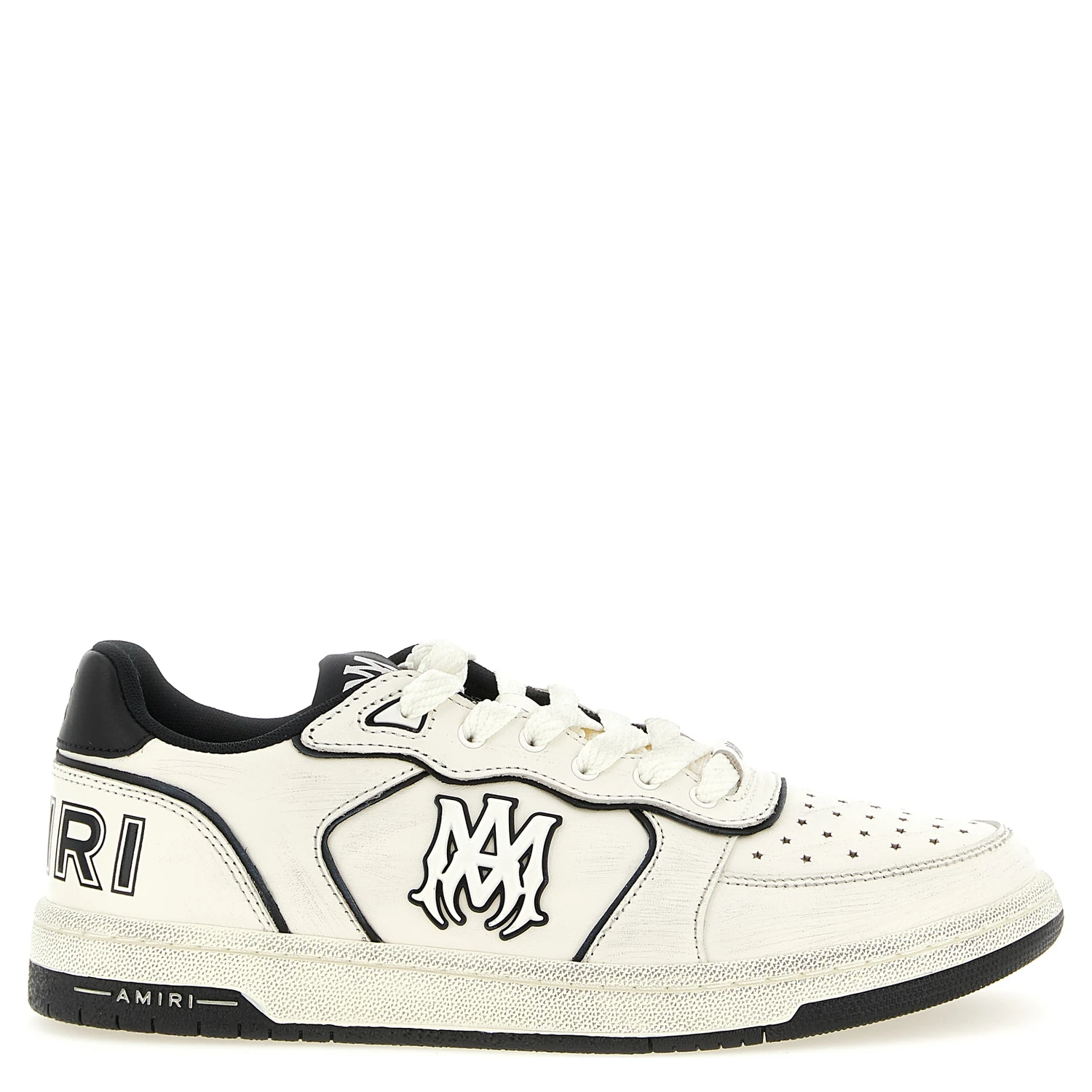 Bicolor Bovine Leather Low Top Sneakers