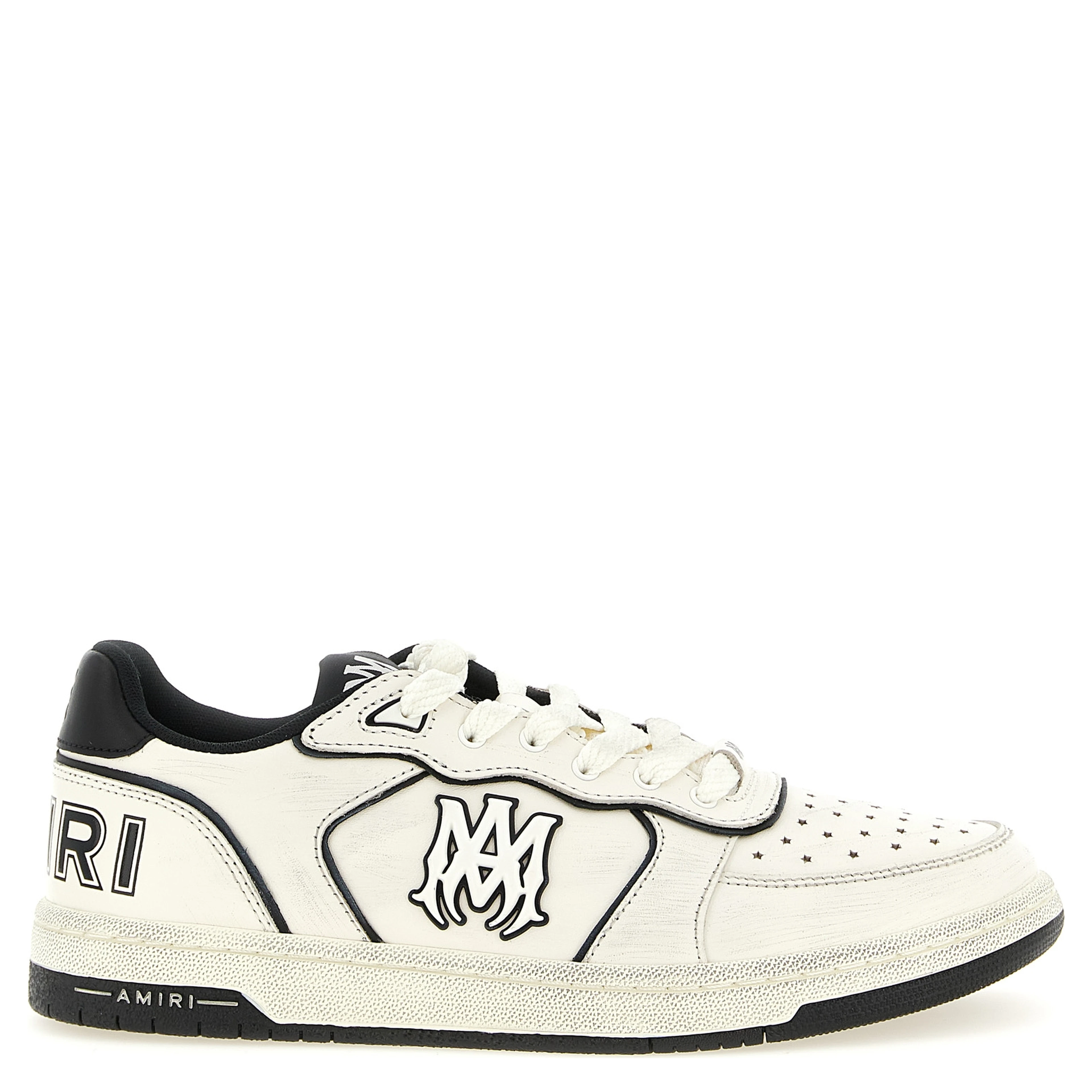 Bicolor Bovine Leather Low Top Sneakers