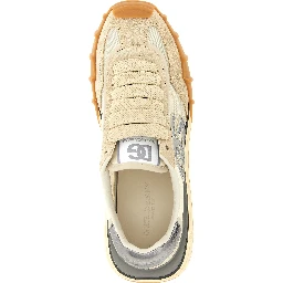 Silver Calfskin Athletic Sneakers