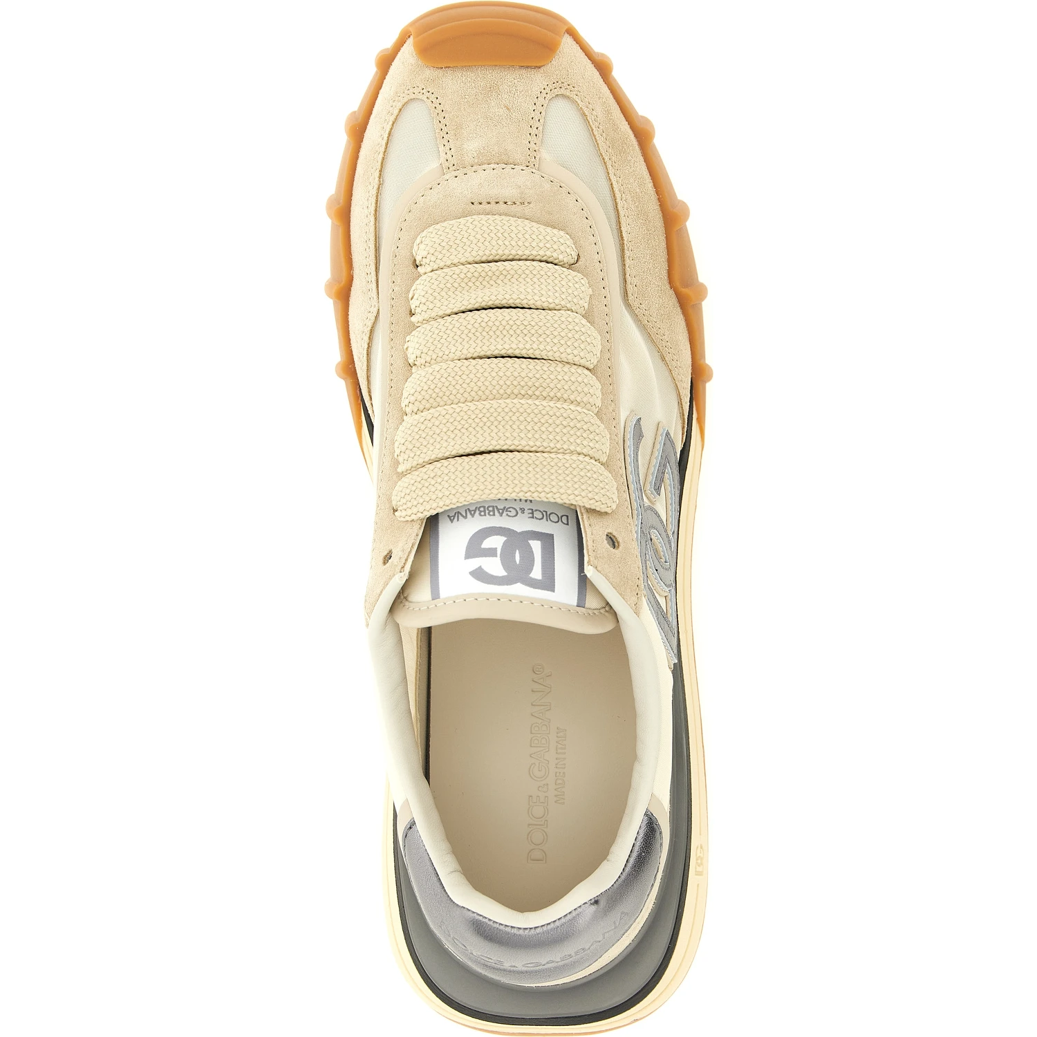 Silver Calfskin Athletic Sneakers