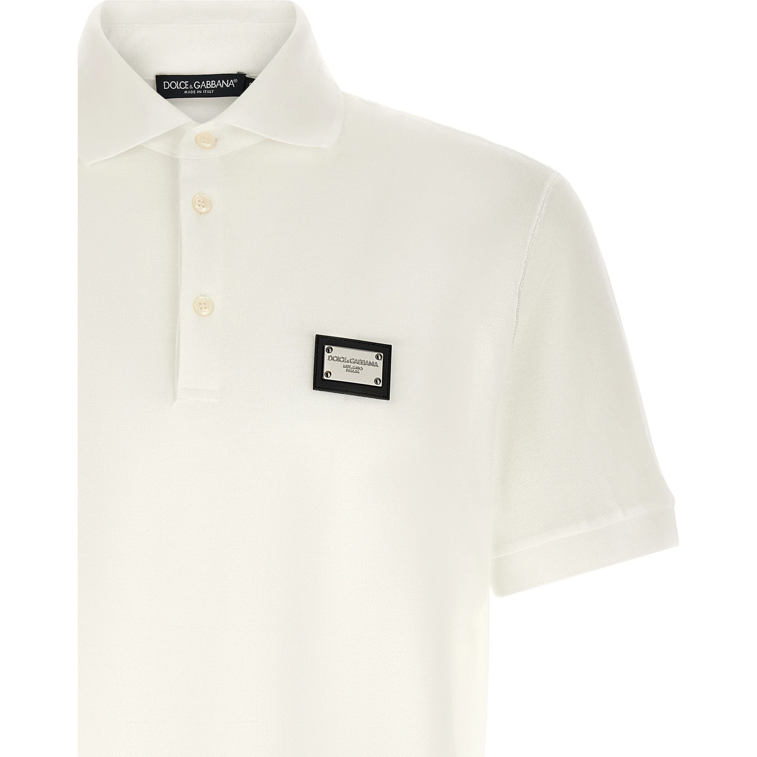 White Cotton Polo Shirt