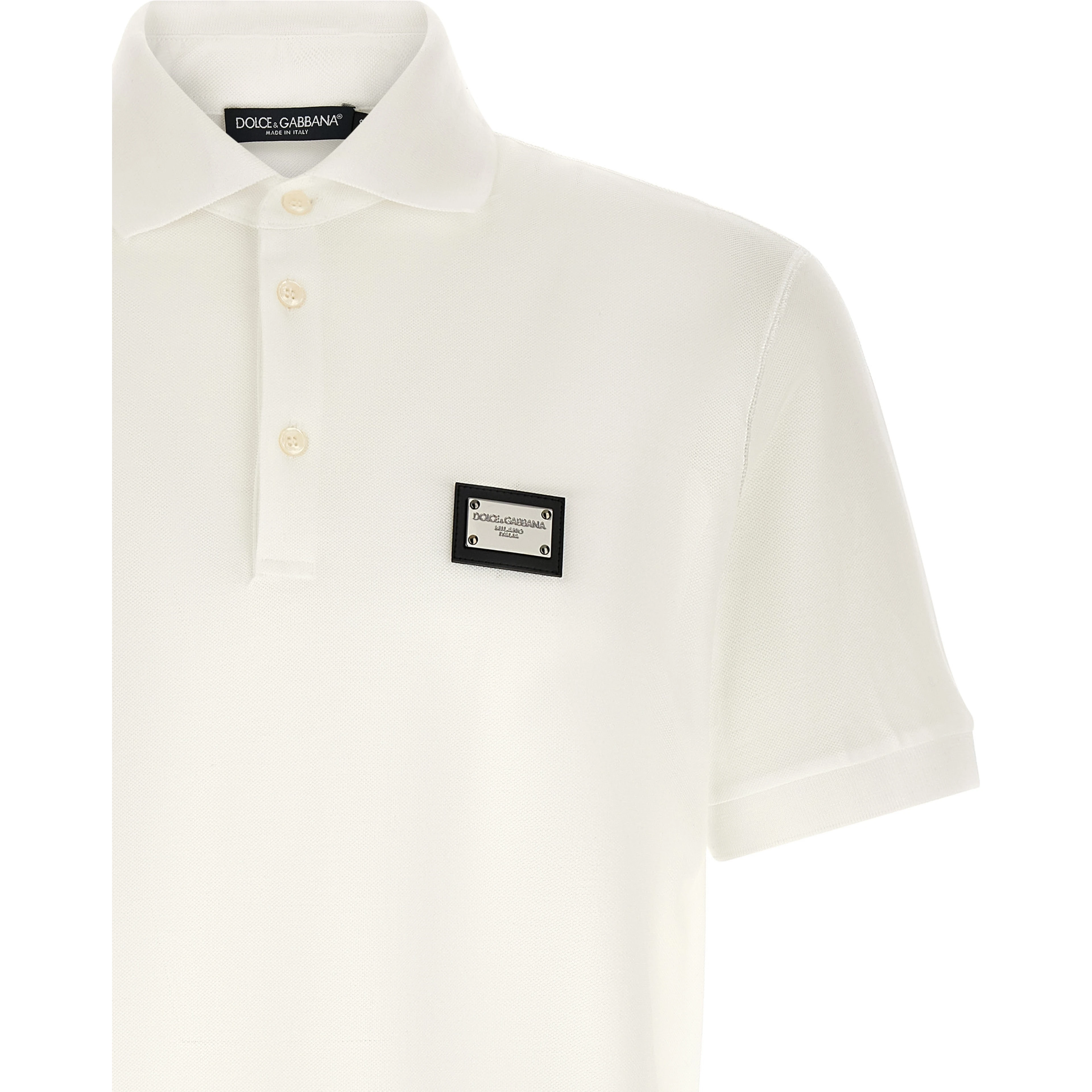 White Cotton Polo Shirt