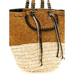Beige Leather Tote Bag