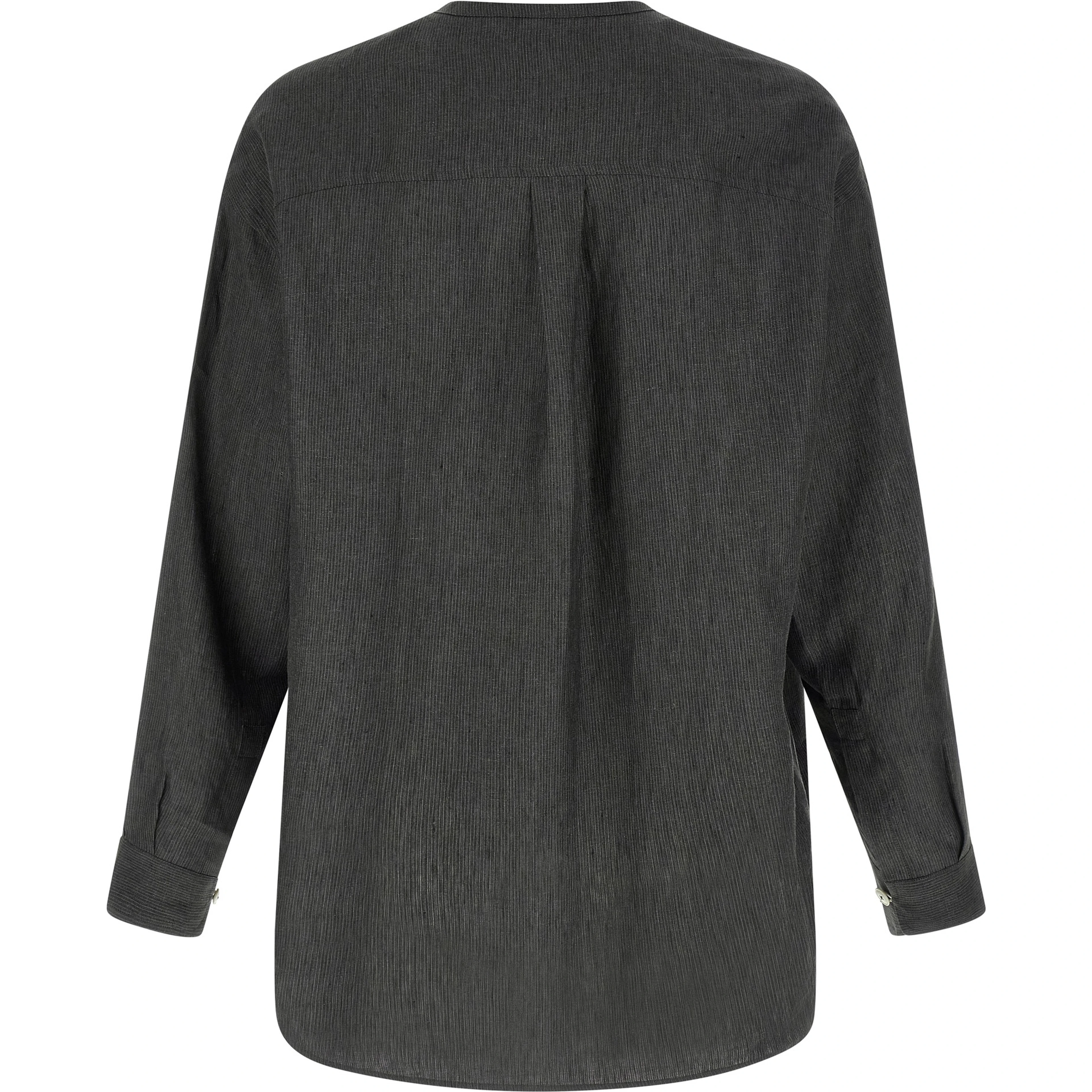 Gray Linen Blouse