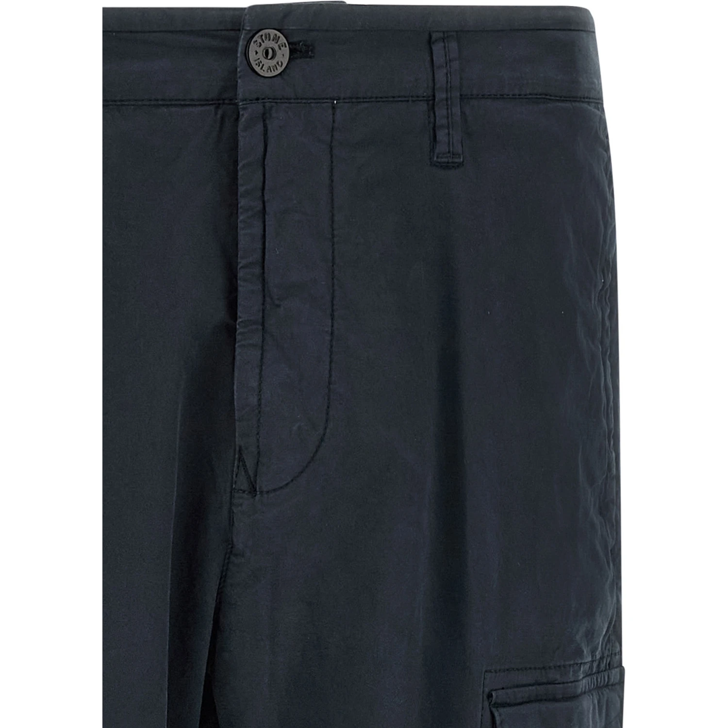Blue Cotton Cargo Pants