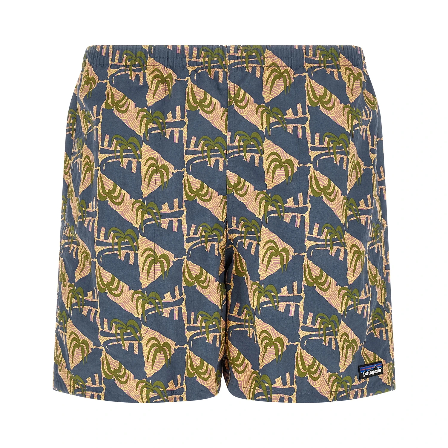Blue Polyester Swim Shorts