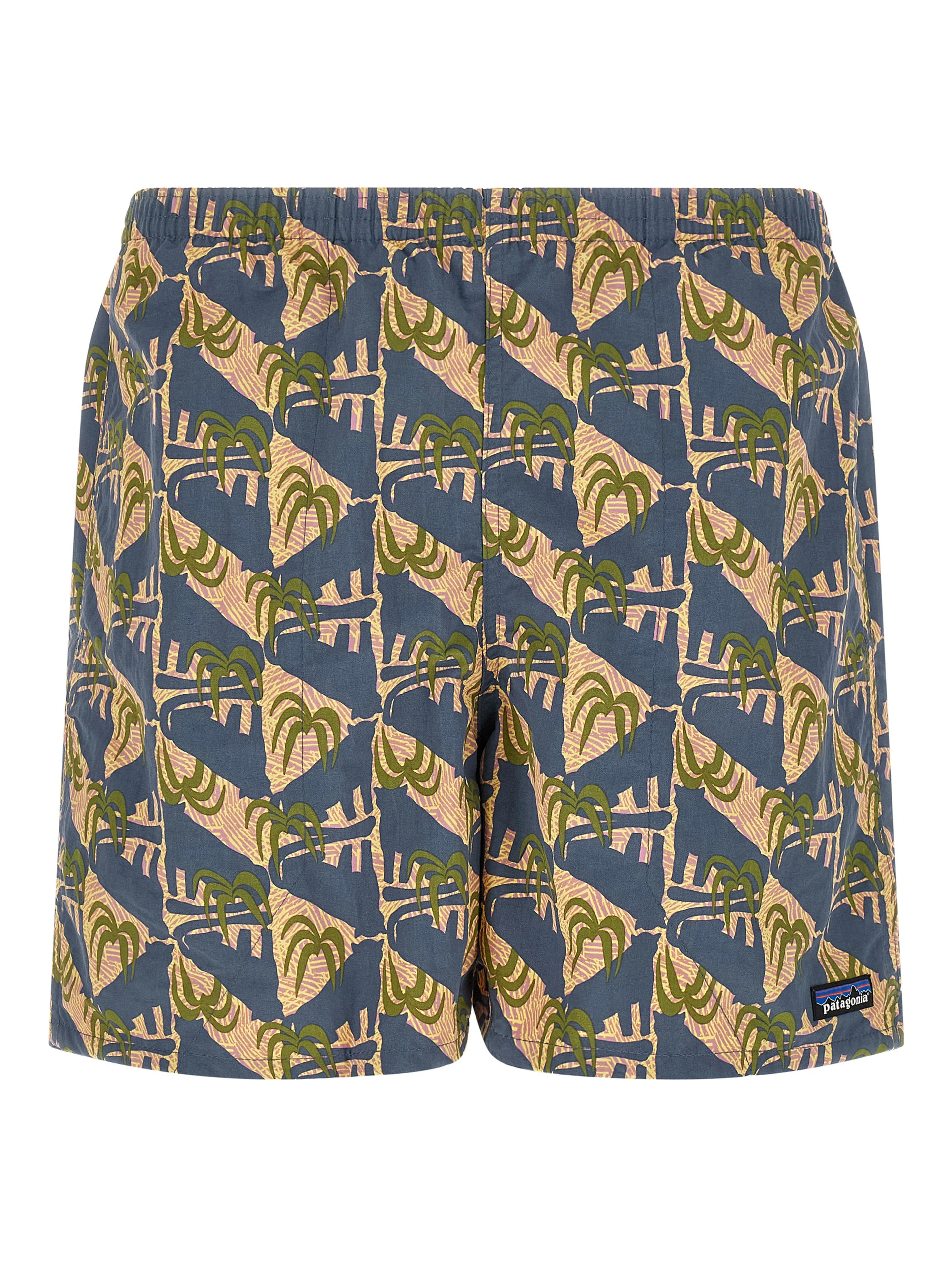 Blue Polyester Swim Shorts