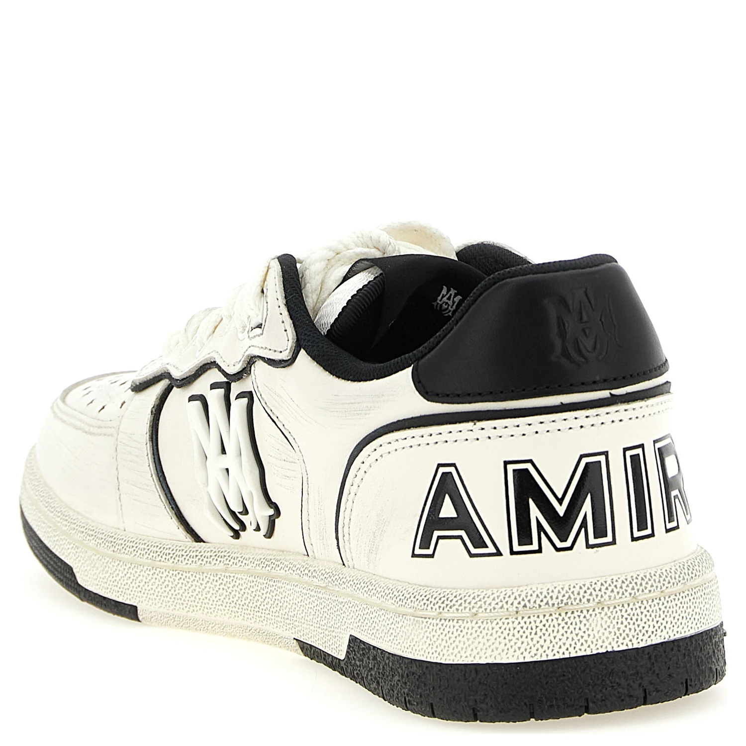 Bicolor Bovine Leather Low Top Sneakers