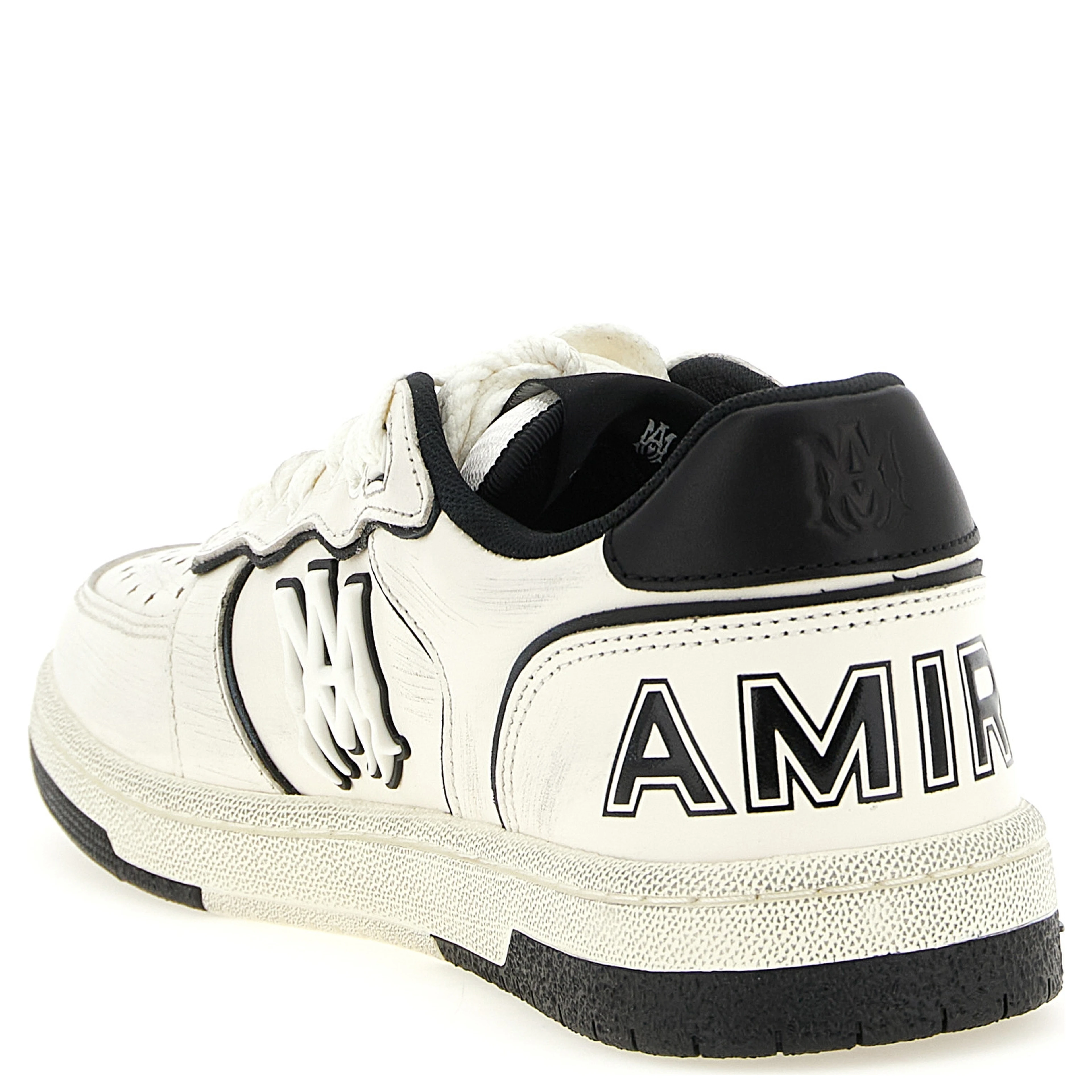 Bicolor Bovine Leather Low Top Sneakers