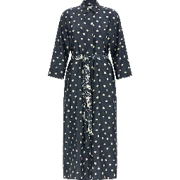 Blue Silk Midi Dress