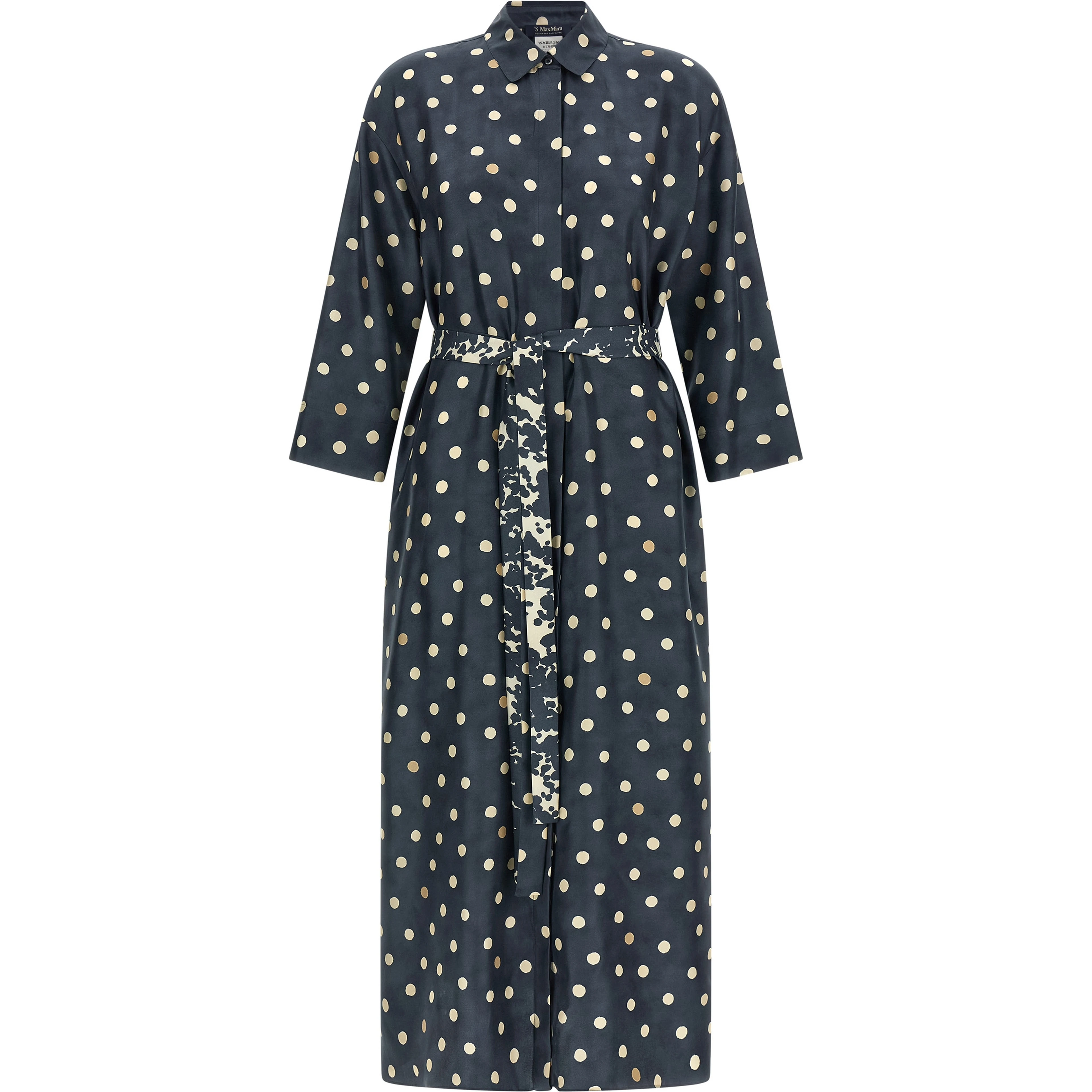 Blue Silk Midi Dress