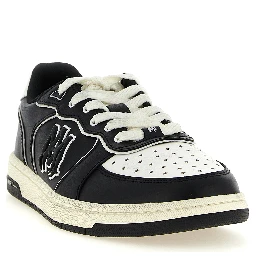 Bicolor Bovine Leather Low Top Sneakers