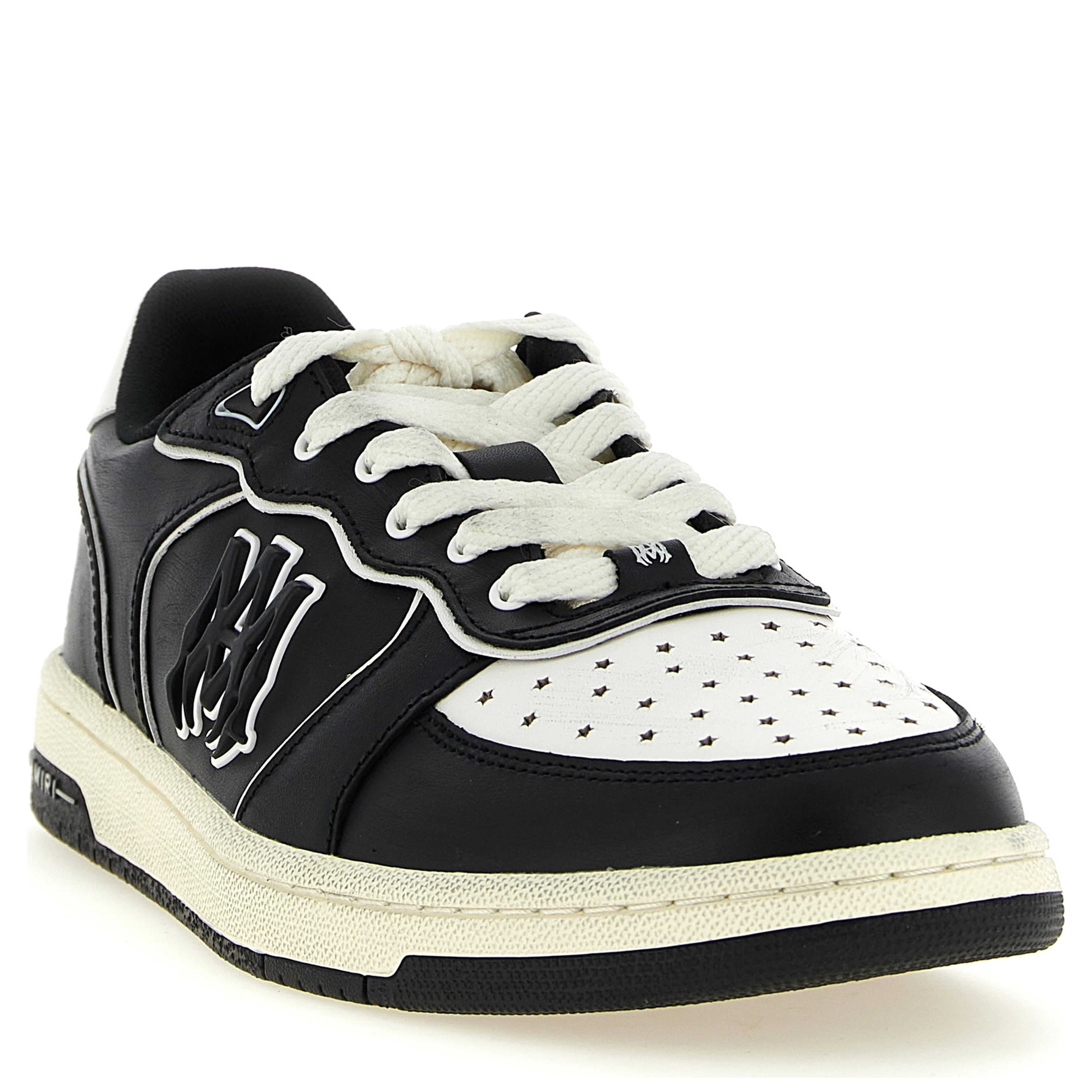 Bicolor Bovine Leather Low Top Sneakers