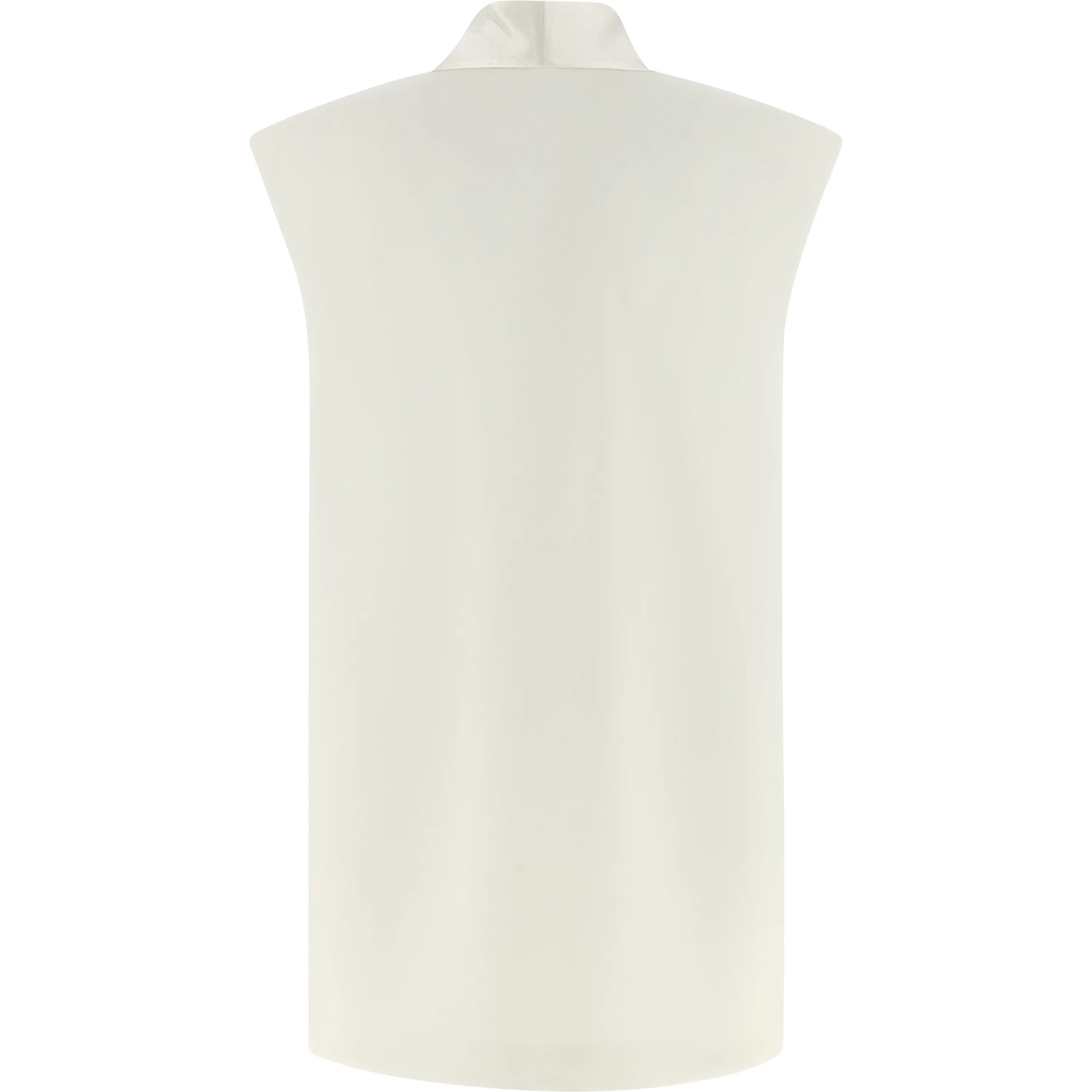 White Viscose Sleeveless Jacket