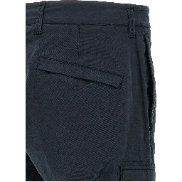 Blue Cotton Cargo Pants