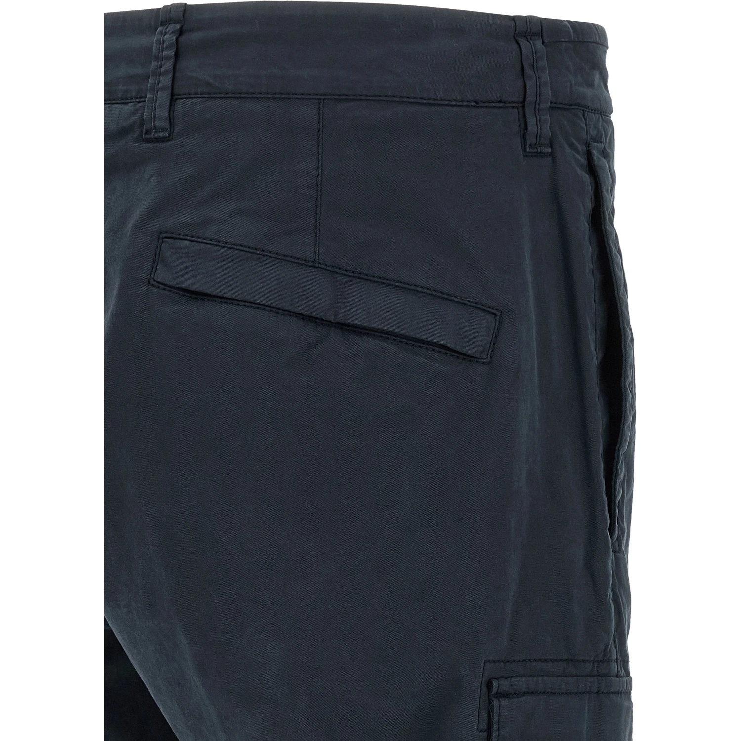 Blue Cotton Cargo Pants
