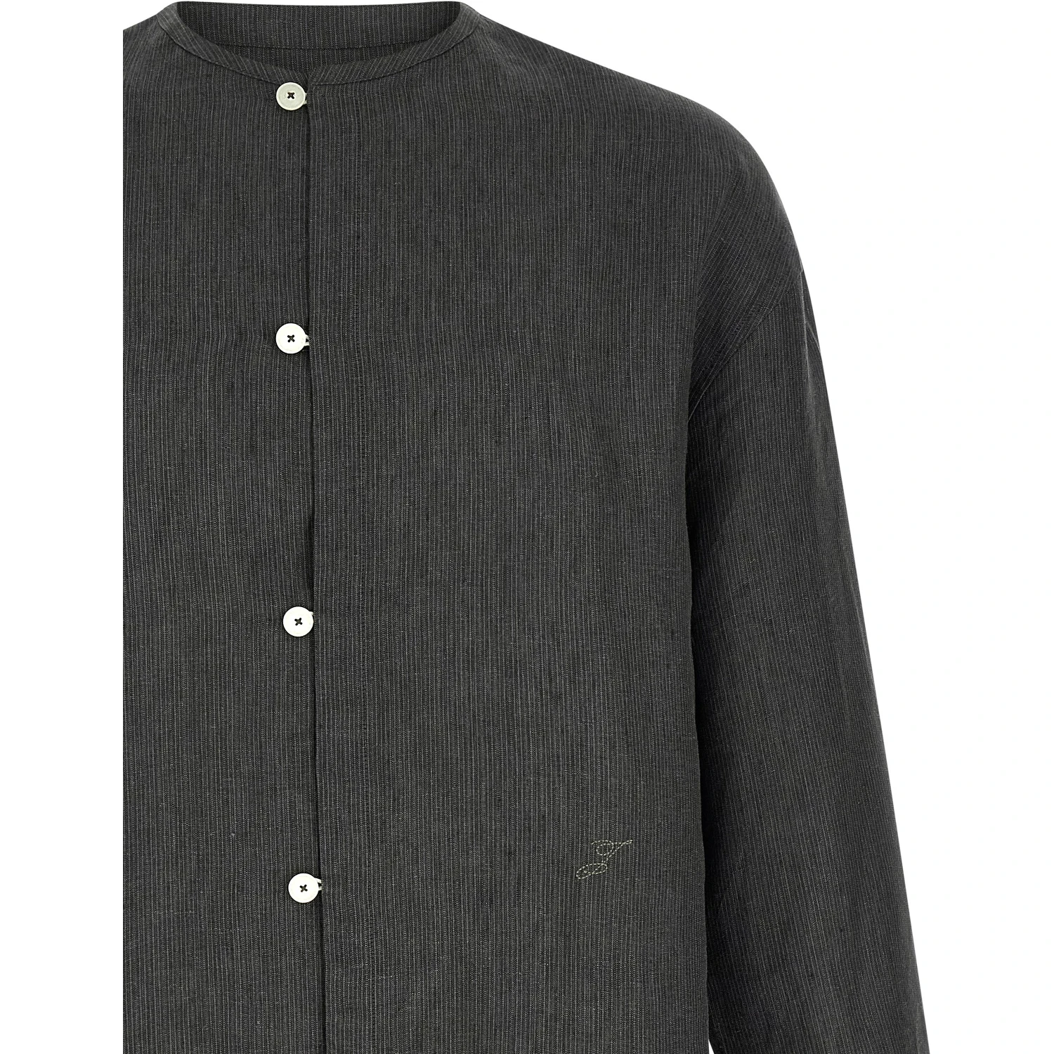 Gray Linen Blouse
