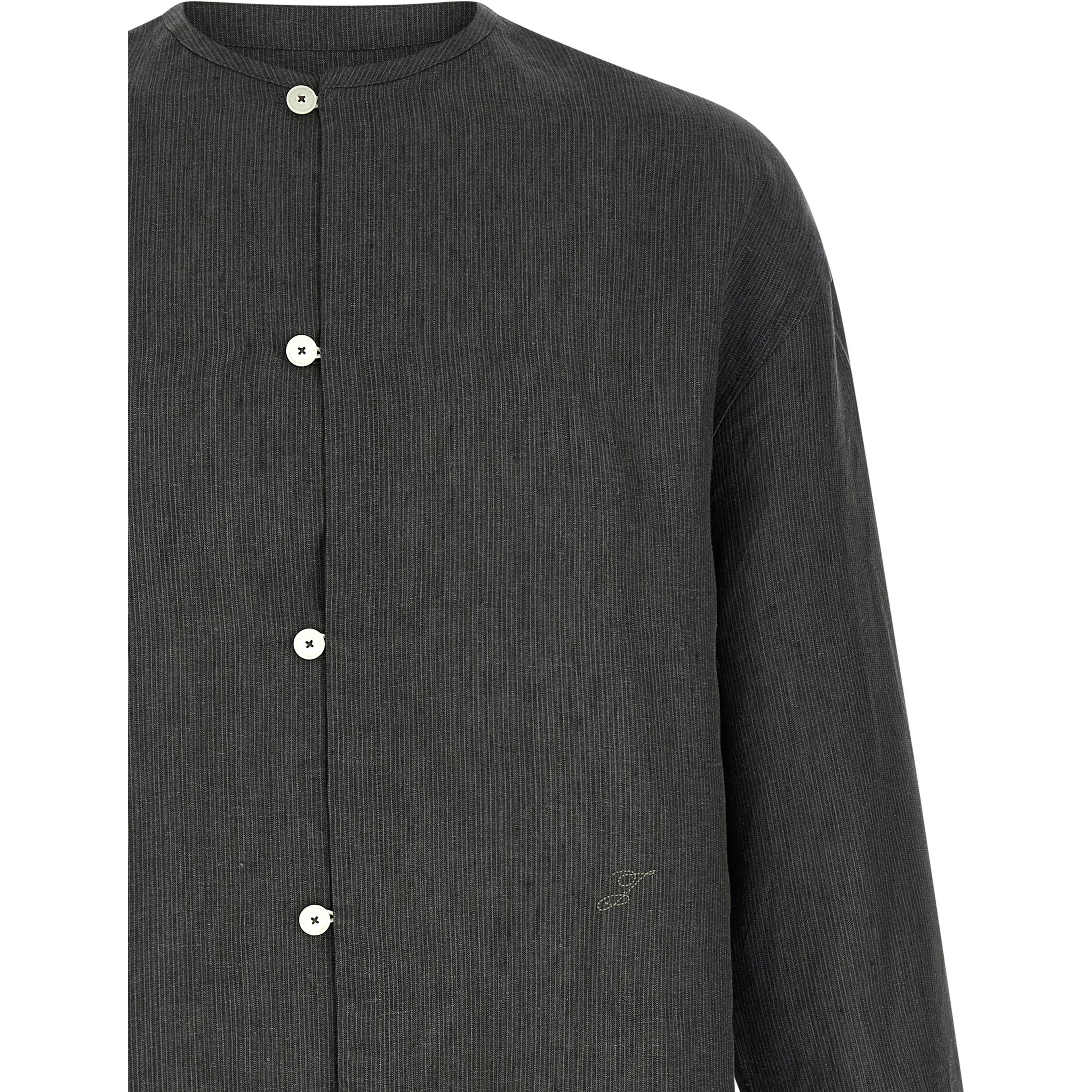 Gray Linen Blouse