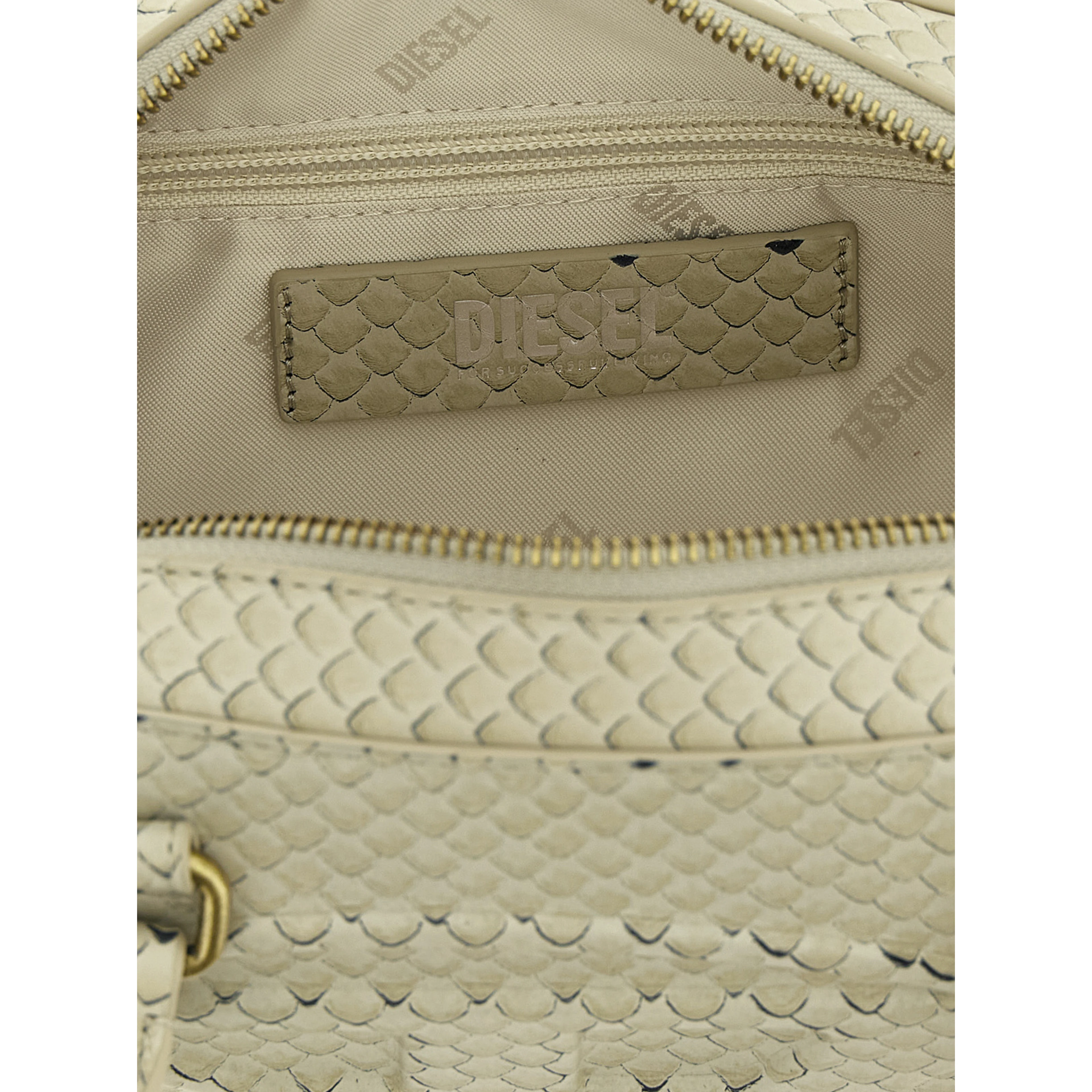 Beige Other Fibres Shoulder Bag