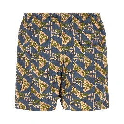 Blue Polyester Swim Shorts