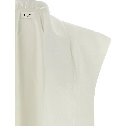 White Viscose Sleeveless Jacket