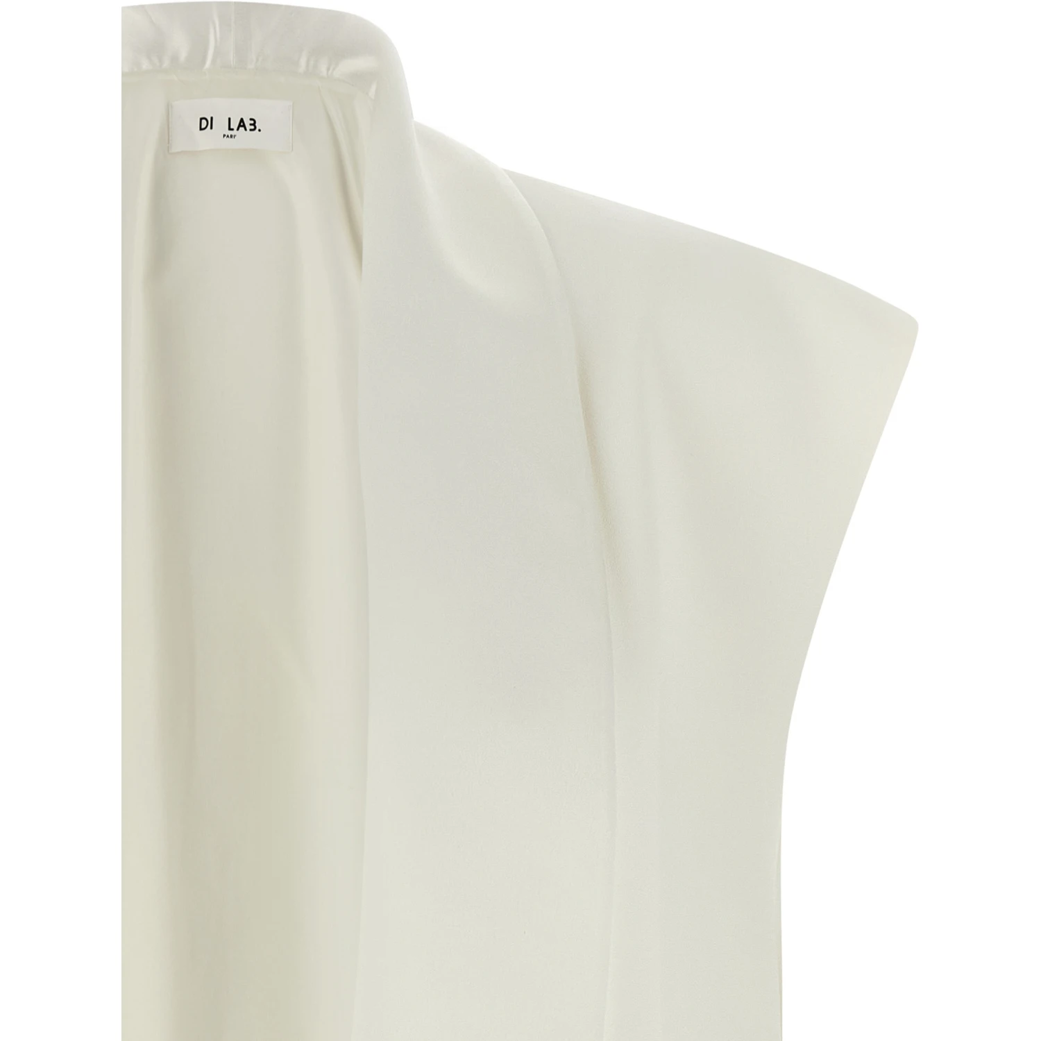 White Viscose Sleeveless Jacket