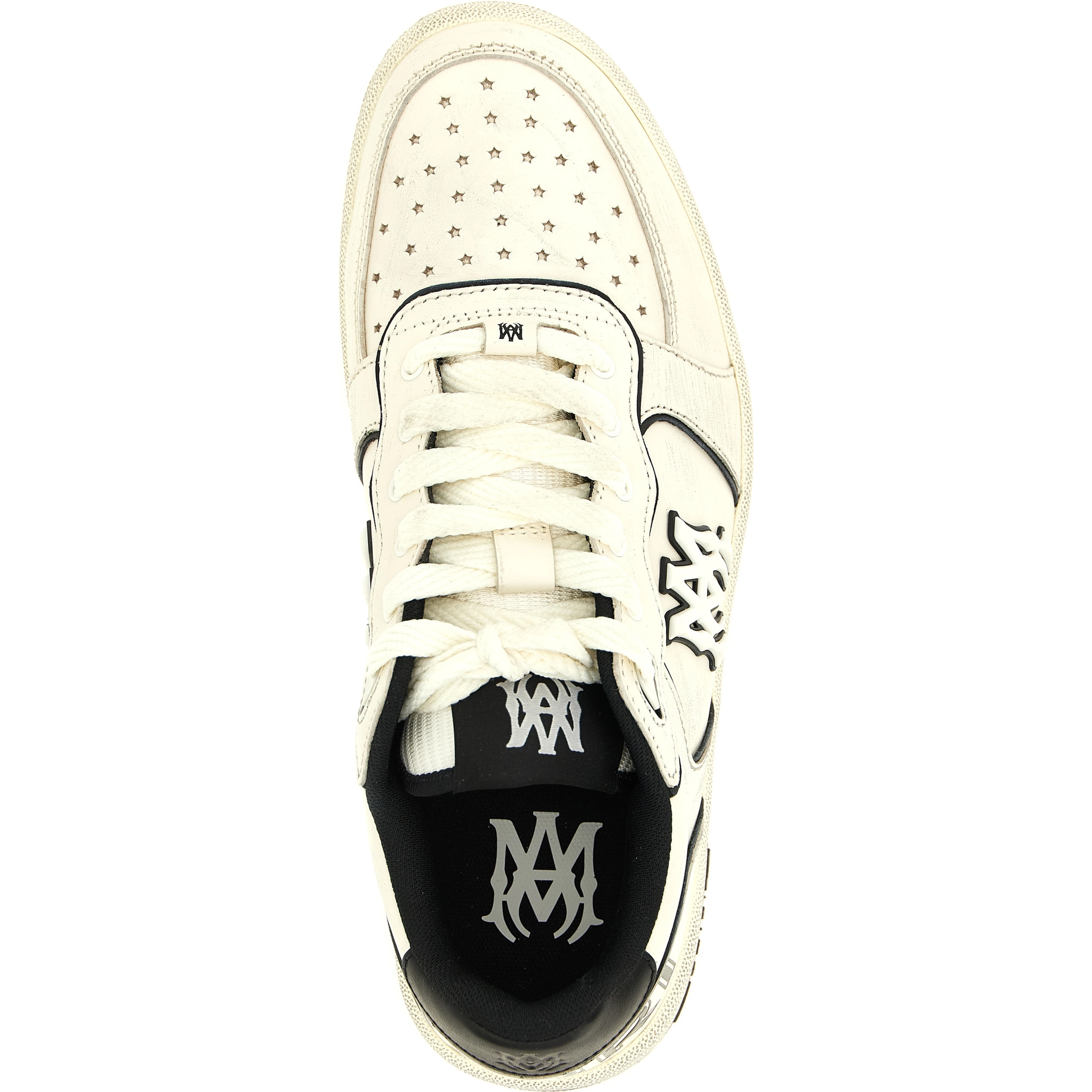 Bicolor Bovine Leather Low Top Sneakers