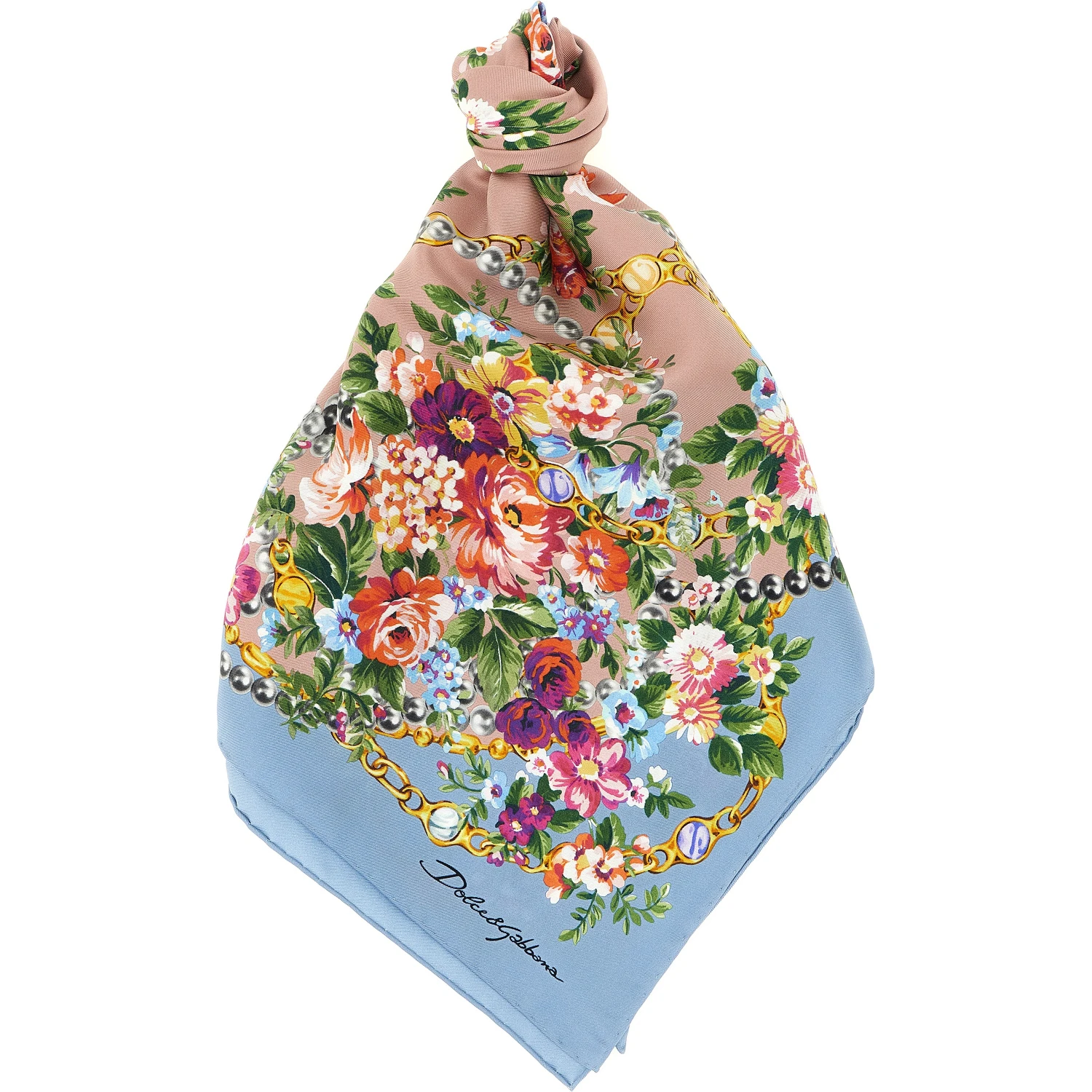 Blue Silk Scarf