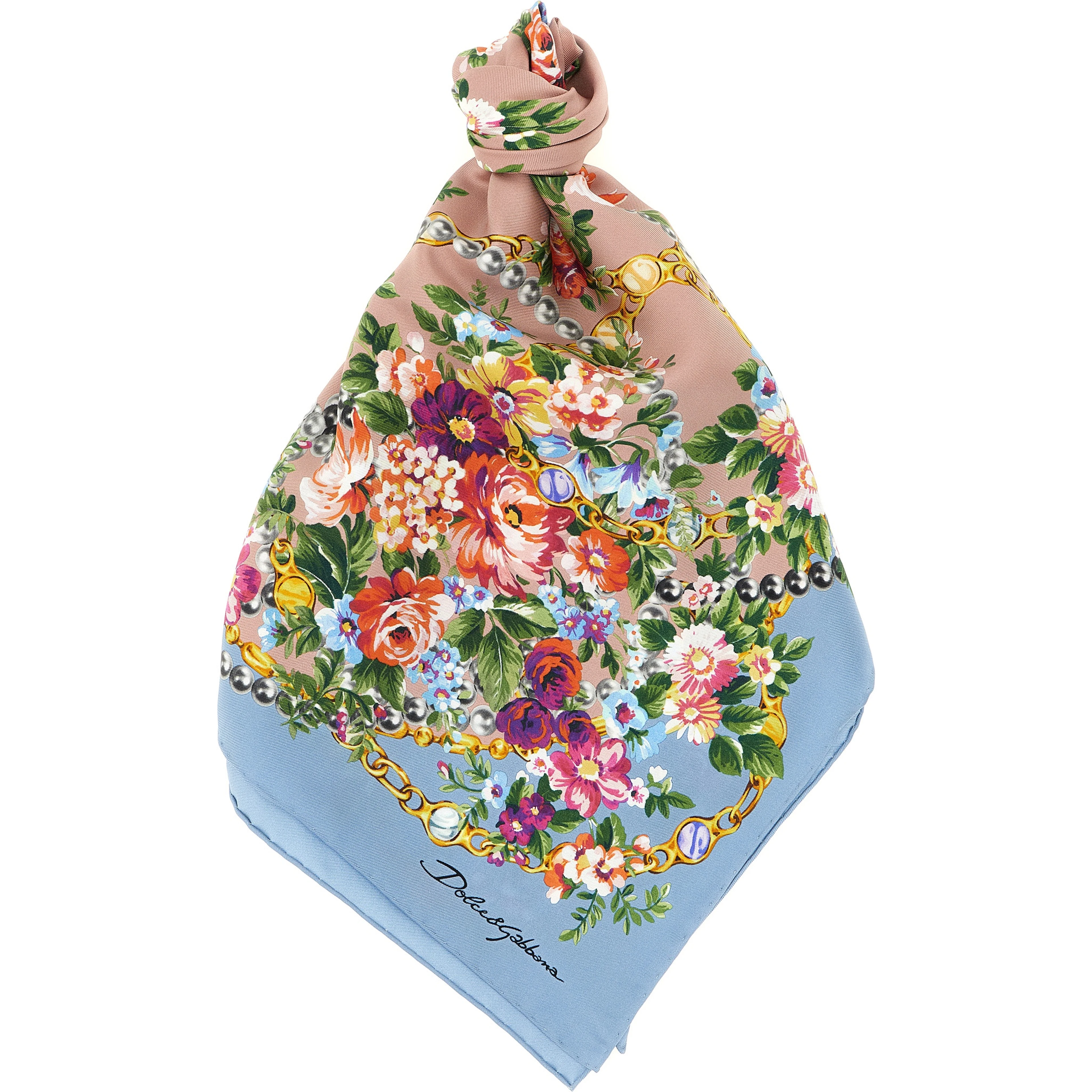 Blue Silk Scarf