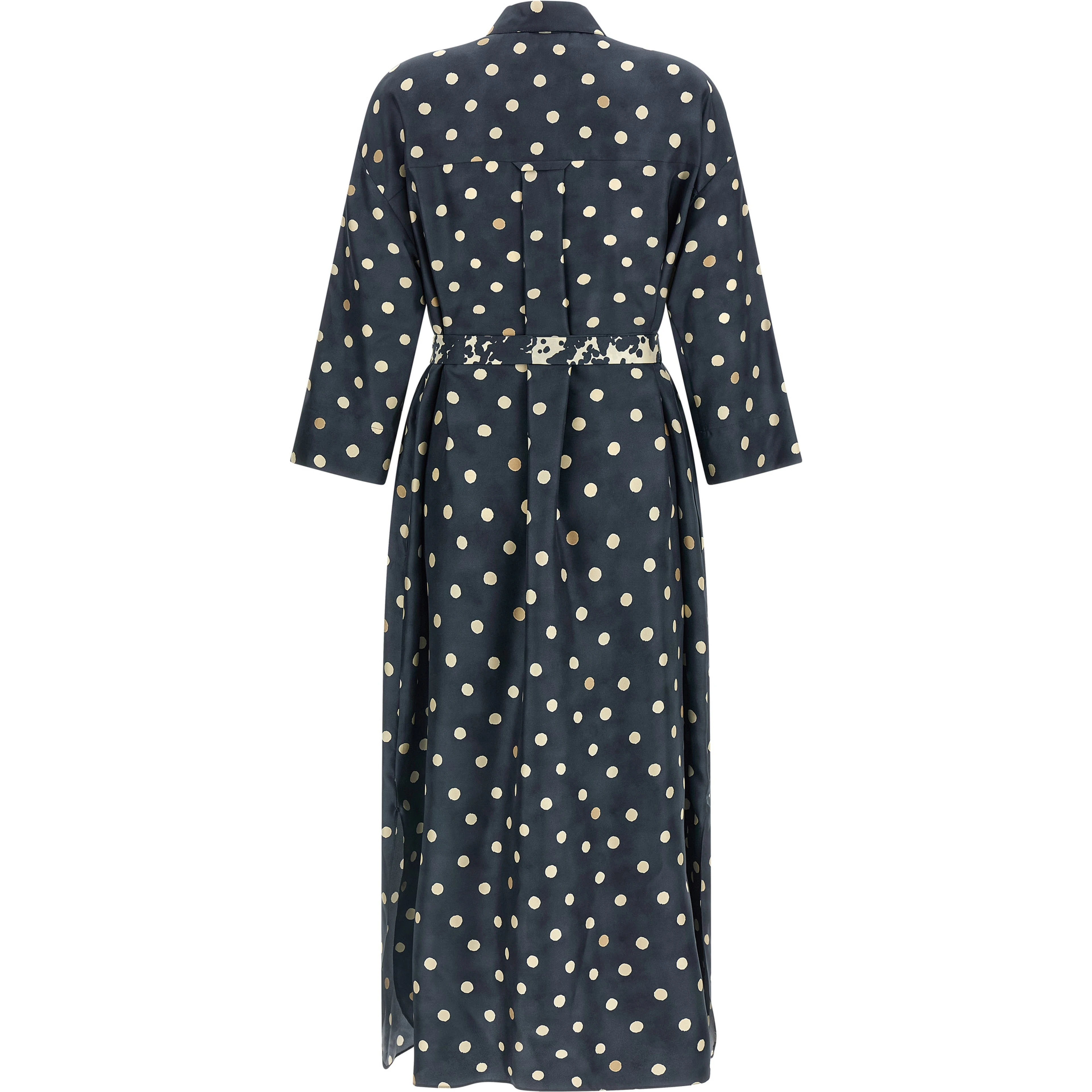 Blue Silk Midi Dress