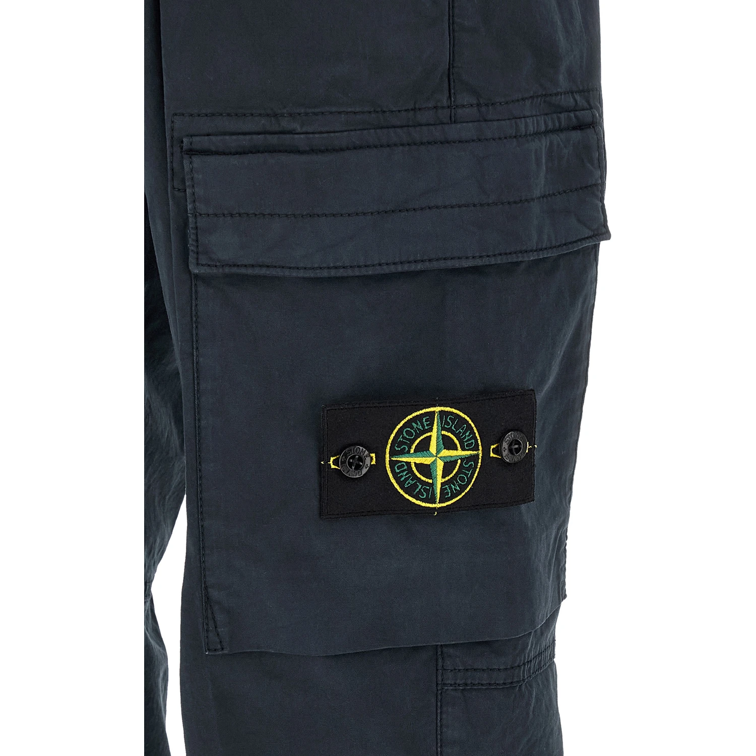 Blue Cotton Cargo Pants