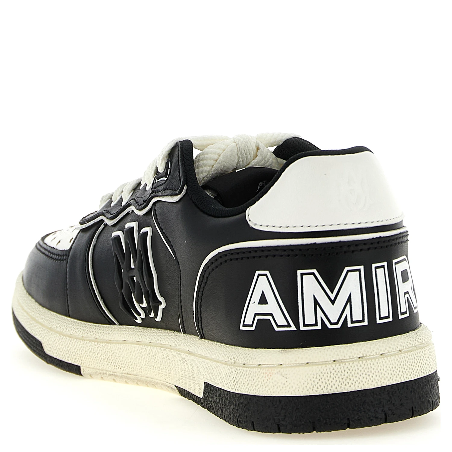 Bicolor Bovine Leather Low Top Sneakers