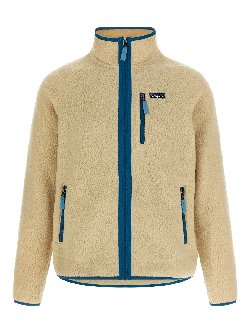 Beige Polyester Full-Length Jacket