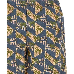 Blue Polyester Swim Shorts