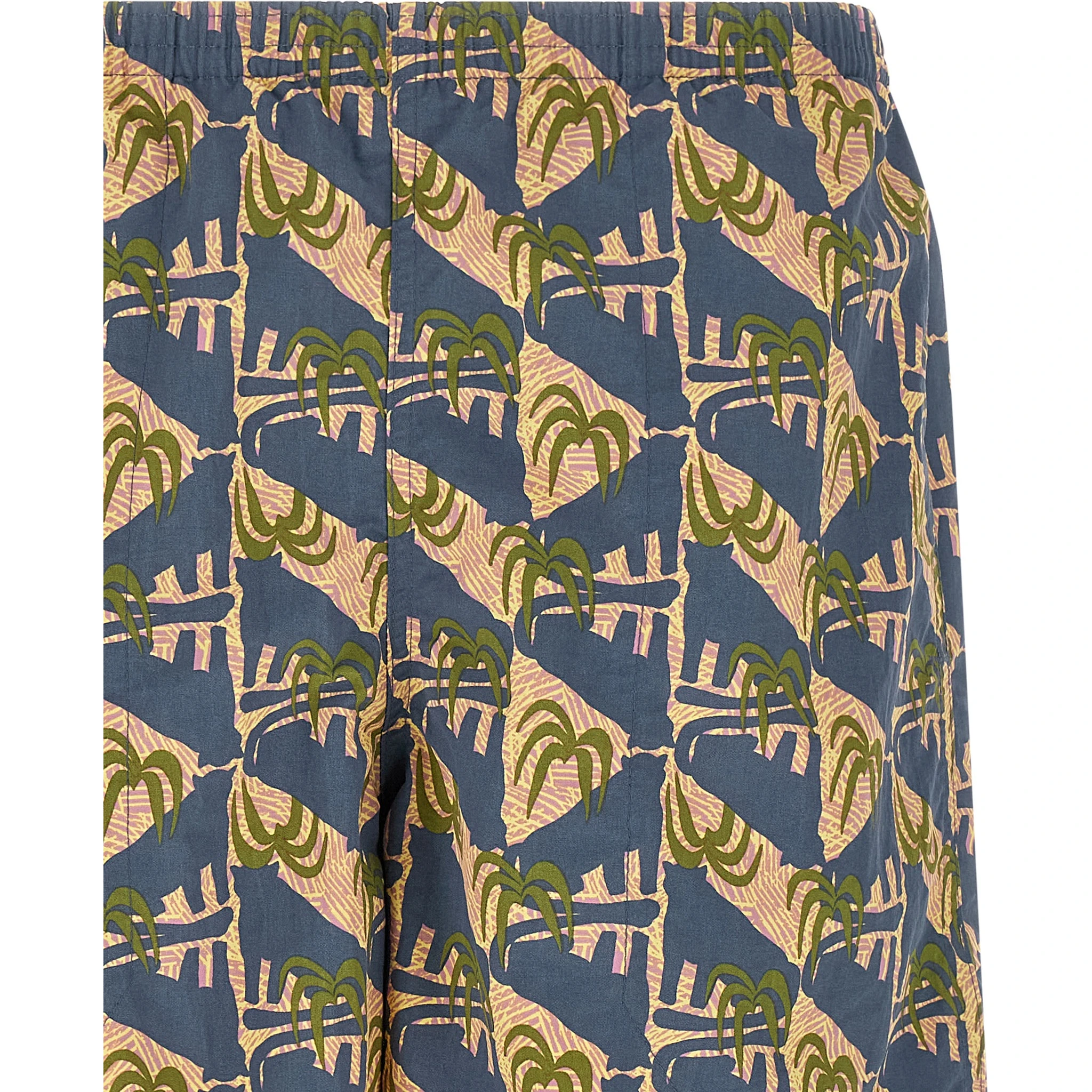 Blue Polyester Swim Shorts