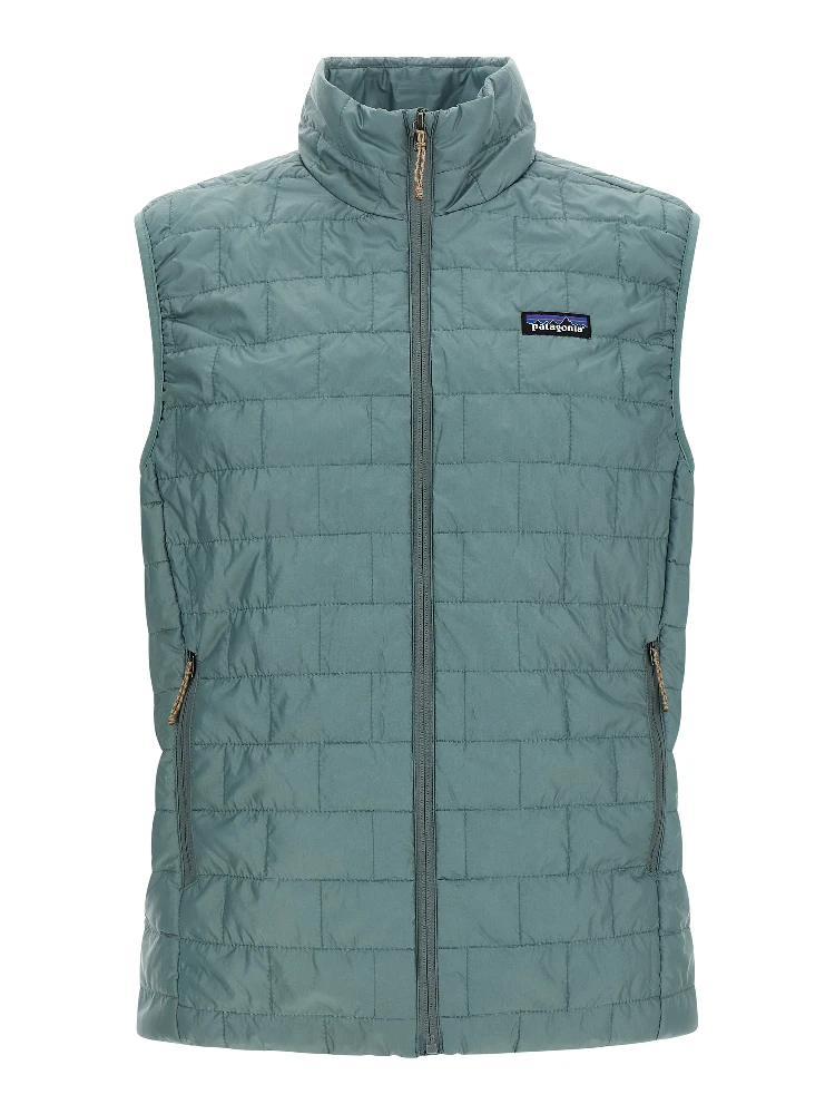 Blue Polyester Sleeveless Jacket