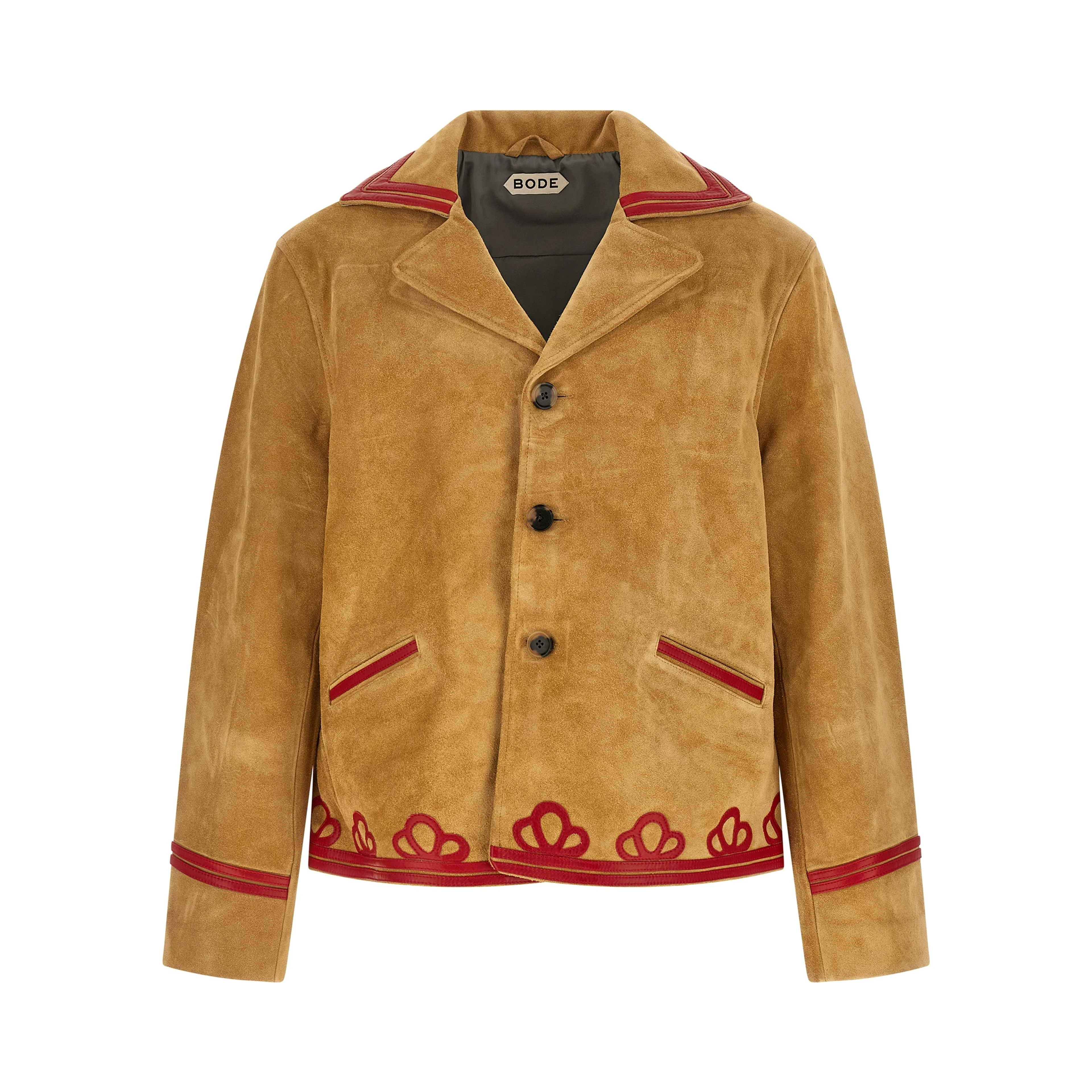 Beige Cowhide Leather Jacket