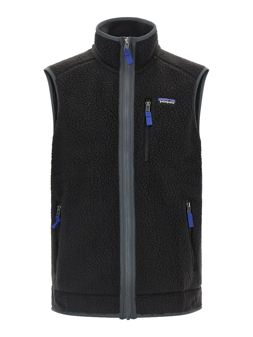 Black Polyester Sleeveless Jacket