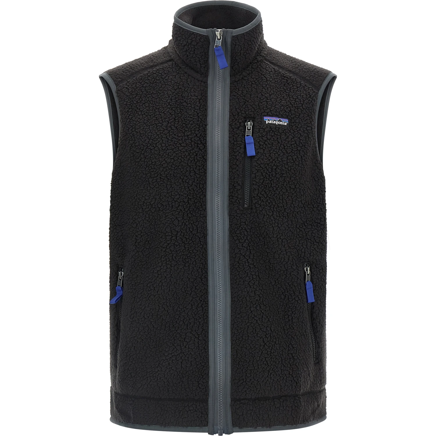 Black Polyester Sleeveless Jacket