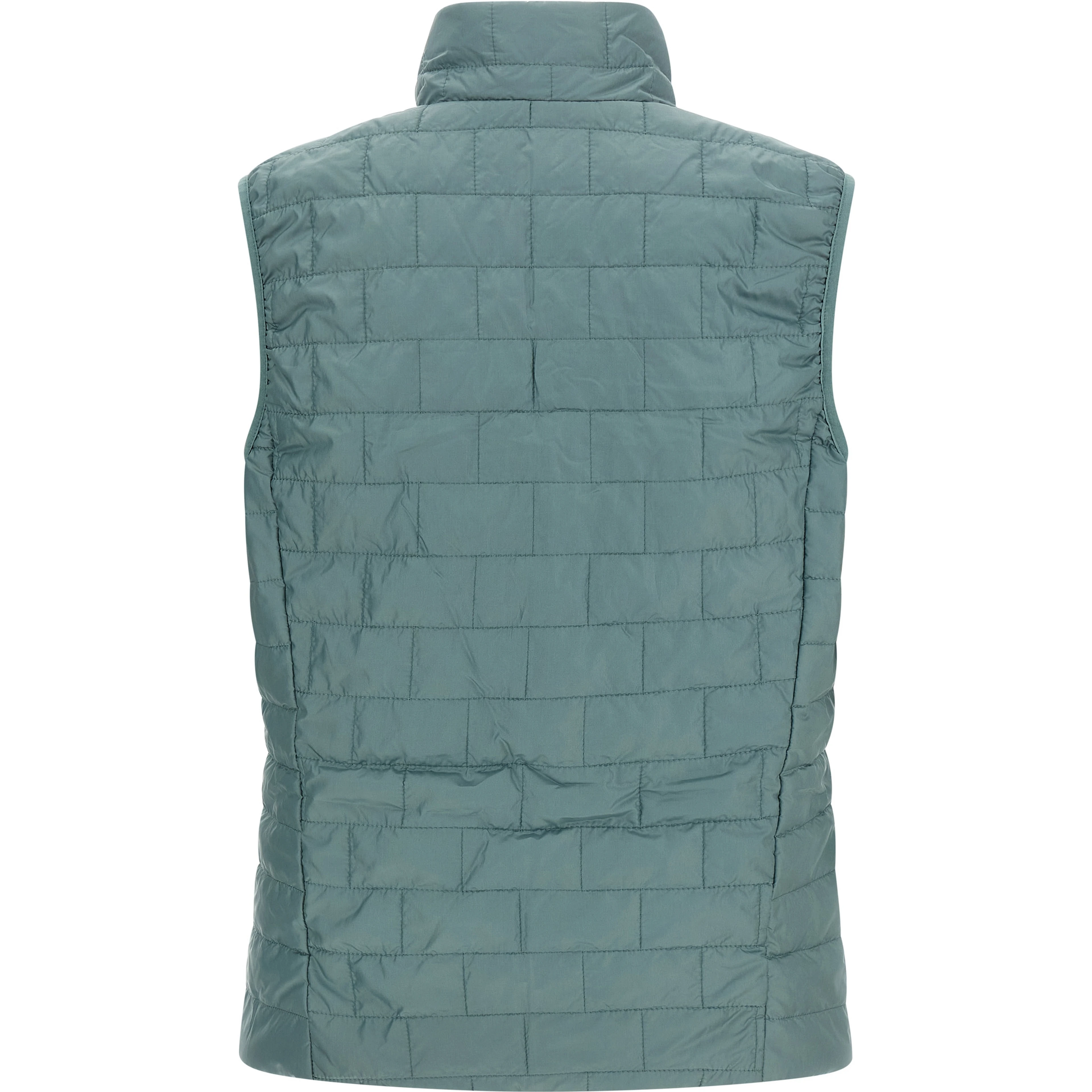 Blue Polyester Sleeveless Jacket