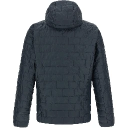 Blue Polyester Full-Length Jacket